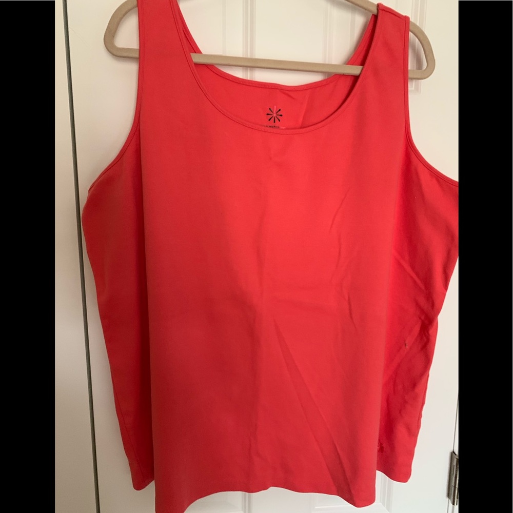 Isaac Mizrahi Pima Cotton coral tank
